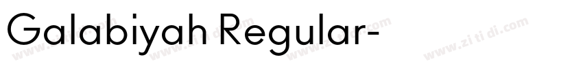 Galabiyah Regular字体转换 Galabiyah Regular字体转换